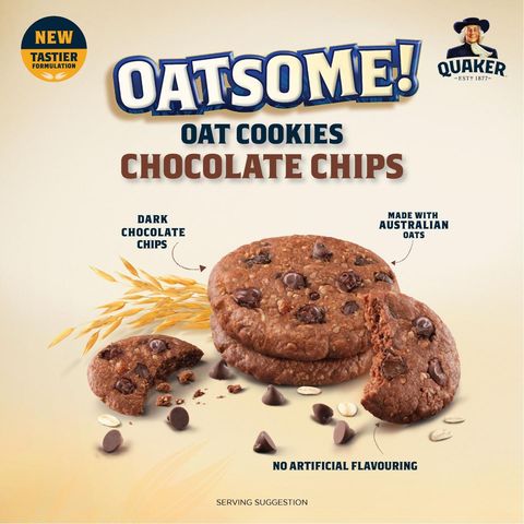 Quaker Oatmeal Cookies - Chocolate Chips, 6s x 27g