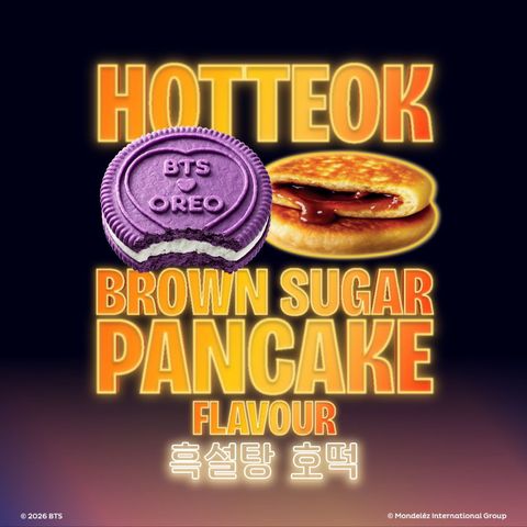 Oreo BTS Purple Sandwich Cookies with Hotteok Brown Sugar Pancake Flavored Creme 236.25g
