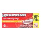 Diamond Zipper Bags Medium (17.7cm x 17.3cm) 30 Pieces