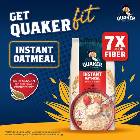 Quaker Oats Instant Oatmeal 800g + 100g (Refill Pack)