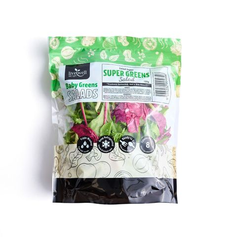 Livewell Ready to Eat Super Greens Salad 125g