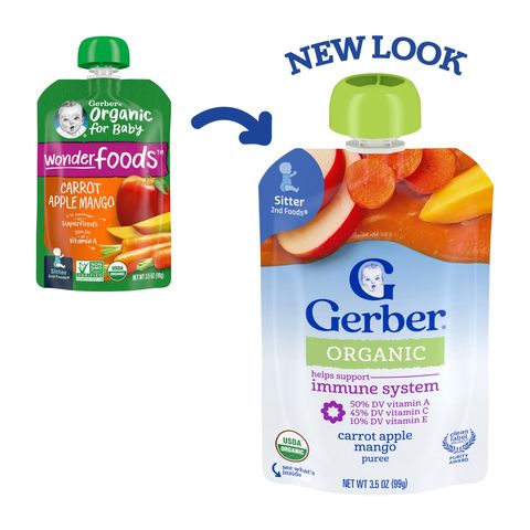 Gerber 2nd Foods Carrot Apple Mango Pouch Puree (From 12 Months) 99g