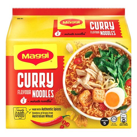 Maggi 2 Minute Curry Instant Noodles 5 x 79g