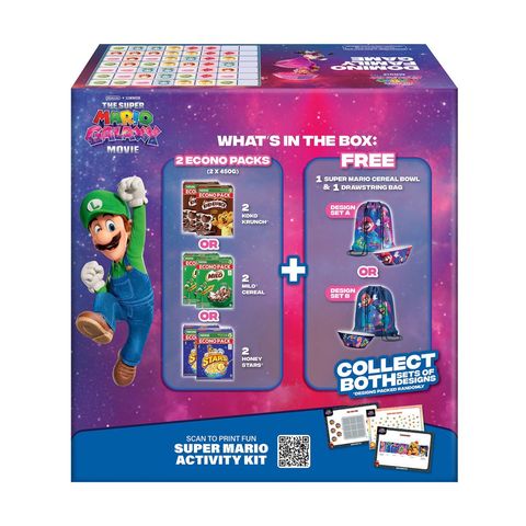 Nestle Milo Breakfast Cereal Mario Promo Pack (2 x 450g + Free Mario Pack) 1 Set