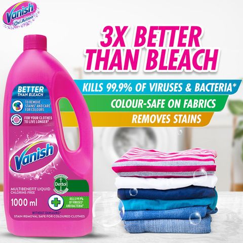 Vanish Liquid Laundry Fabric Stain Remover 1L