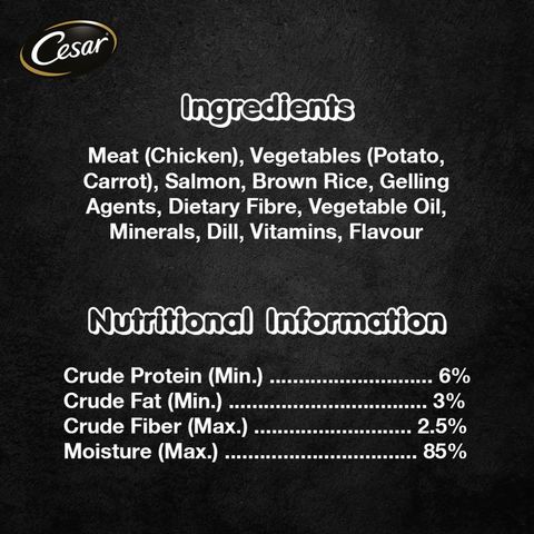 Cesar Salmon with Potato and Carrot Wet Dog Food 100g