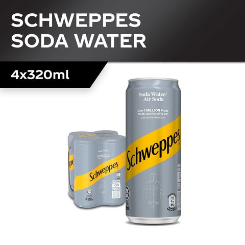 Schweppes Soda Water 4s x 320ml