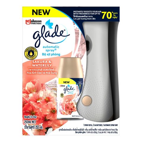 Glade Automatic Spray Starter Kit - Sakura & Waterlily 269ml