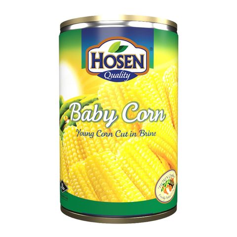 Hosen Young Cut Baby Corn In Brine 400g