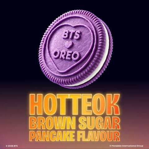 Oreo BTS Purple Sandwich Cookies with Hotteok Brown Sugar Pancake Flavored Creme 236.25g