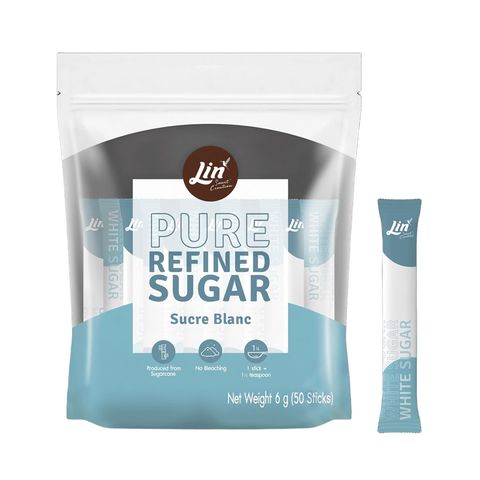 LIN Pure Refined Sugar 50 Sticks x 6g