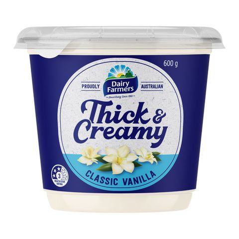Dairy Farmers Thick And Creamy Vanilla Yoghurt 600g