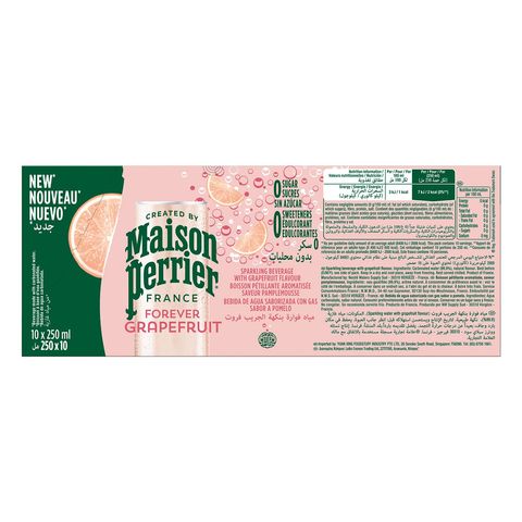 Maison Perrier Sparkling Water - Grapefruit 10 x 250ml