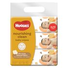 Huggies Nourishing Clean Baby Wipes 3 x 72s