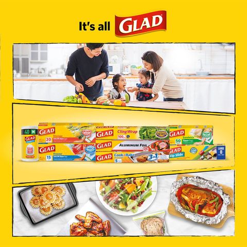 Glad Wavetop Kitchen Tidy Trash Bags Medium 40 Pieces
