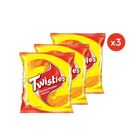 Twisties Cheeky Cheddar Cheese Multipack 104g (Bundle of 3)