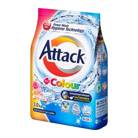 Attack Powder Detergent - Plus Colour (Aroma Fresh) 3kg