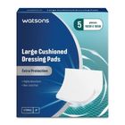 Watsons Large Cushioned Dressing Extra Protection Pad 10cm x 10cm Highly Absorbent & Non-Stick Pad 5 Pieces