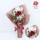 Flower Red Rose with Hello Kitty & Dear Daniel Decor Tag 1 Bouquet - SNAR2403FP