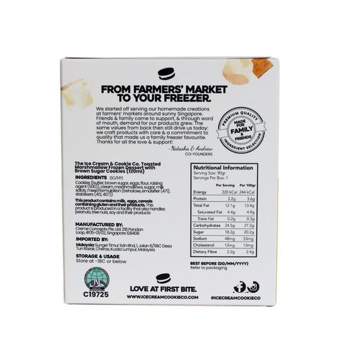 The Ice Cream & Cookie Co. Toasted Marshmallow Ice Cream Sandwich 100g