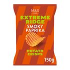 M&S Food Extreme Ridge Smoky Paprika Potato Crisps 150g (29446087)