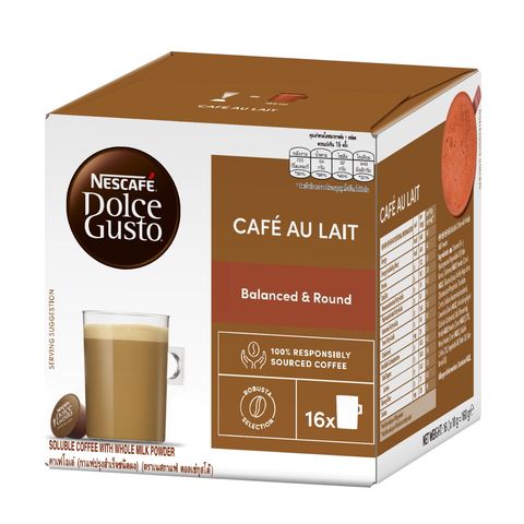 Nescafe Dolce Gusto Cafe Au Lait Coffee Capsules 16 Servings 160g