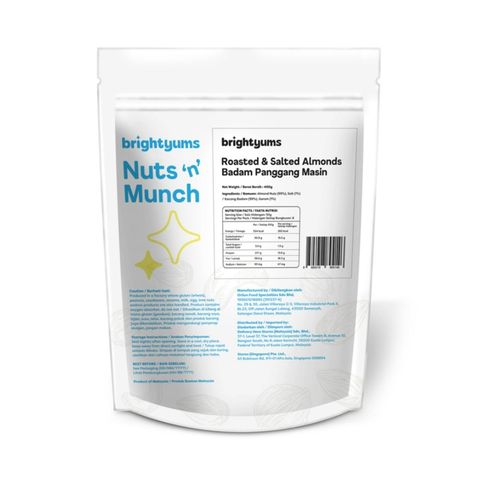 brightyums Roasted & Salted Almonds 400g