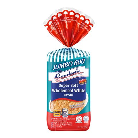 Gardenia En 50% Wholemeal White Bread 600g