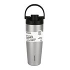 Miniso Stainless Steel Bottle Large Capacity Double-wall Flip Top with Straw Silvery (890ml) 1 Unit