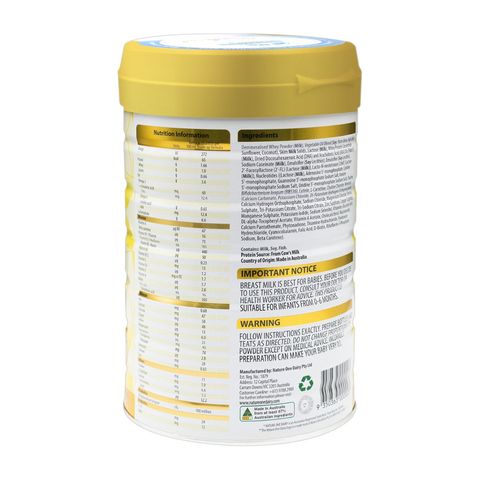 Nature One Dairy Premium 2-MO Newborn Infant Formula Step 1 900g