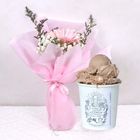 Flower Pink Gerbera with Ice Cream (1 Stalk) 1 Bouquet - ICF2503FP