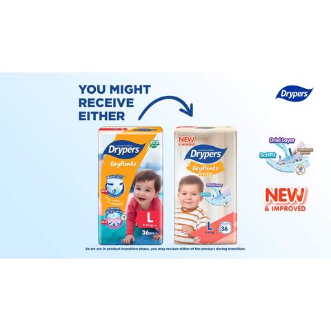 Drypers Drypantz Pants L 36pcs