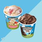 NBJ23 Ben & Jerry's Strawberry Cheesecake Pint x 1 | Chocolate Fudge Brownie Pint x 1