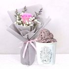 Flower Pink Rose with Ice Cream (1 Stalk) 1 Bouquet - ICF2502FP