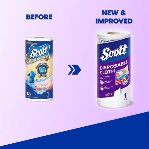 Scott Disposable Cloth Wipes 1R 63s