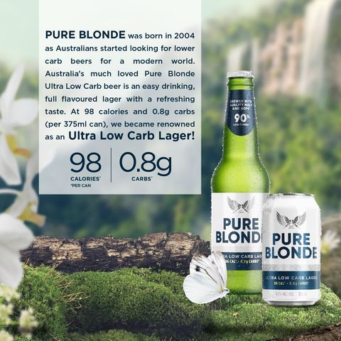 Pure Blonde Ultra Low Carb Can Beer 6s x 375ml
