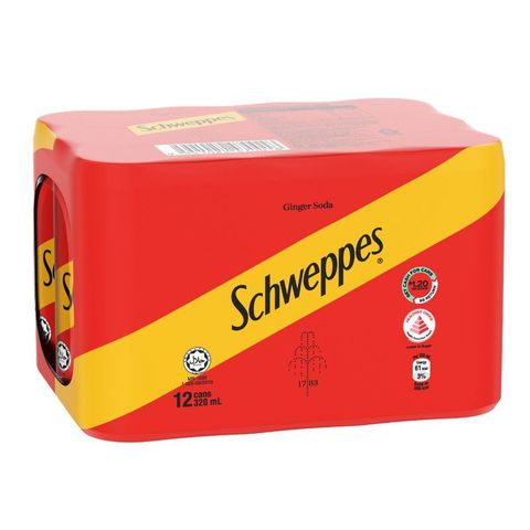 [Carton] Schweppes Ginger Soda 12 x 320ml (Recyclable)