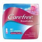 Carefree Pantyliner Breathable Shower Fresh, 40pcs