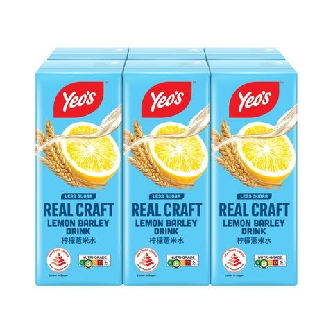 Yeo's Lemon Barley Packet Beverages 6 x 250ml