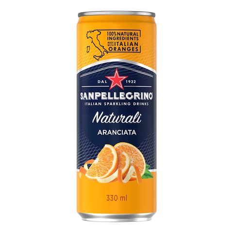 San Pellegrino Aranciata Sparkling Beverage 4 x 330ml (Recyclable)