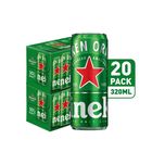 Heineken Lager Beer Can 20 x 320ml (Recyclable)