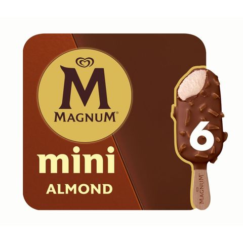 Magnum Mini Almond Amber Ice Cream Multipack 6 x 55ml