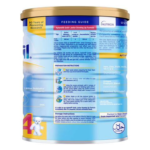 Aptamil Gold+ Stage 4 Junior Growing Up Milk Formula 900g