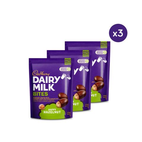 Cadbury Dairy Milk Hazelnut Bites 50g (Bundle of 3)