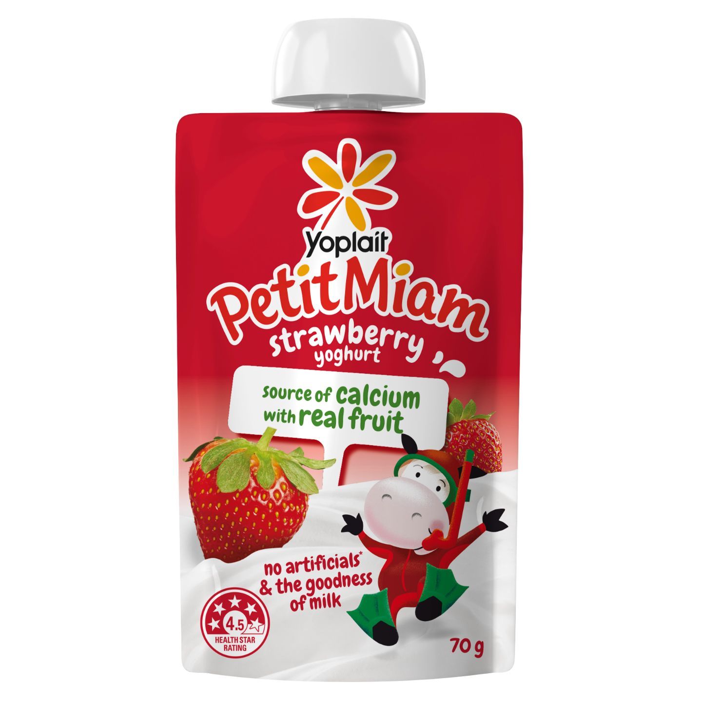 Yoplait Petit Miam Squeezie Strawberry Kids Yoghurt 70g delivery