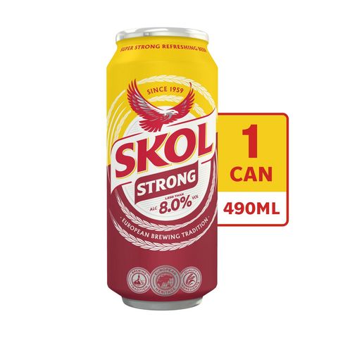 Skol Strong Beer Can 490ml (Recyclable)