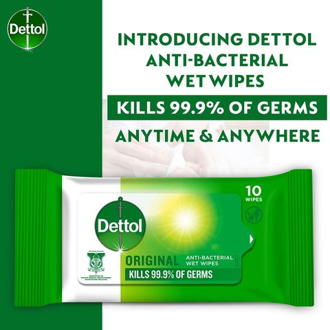 Dettol Original Wet Wipes (Bundle of 3) 3 x 10 Pieces