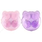 Miniso Cosmetic Puff Makeup Sponges with Kitten Storage Box Pink/Purple 4 Pieces