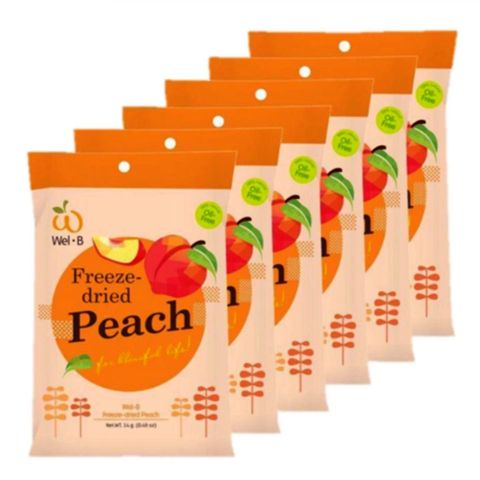 Wel B Freeze-dried Peach 6 x 14g