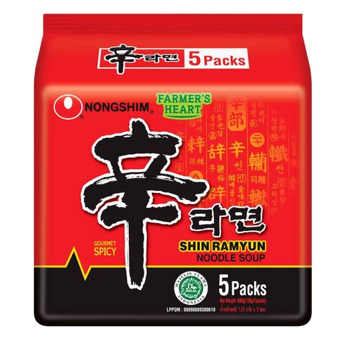 Nongshim Spicy Mushroom Shin Ramyun (Halal) 5 x 120g